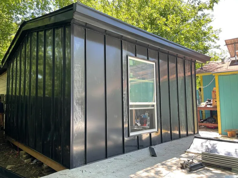 Black standing seam metal wall panels for Metal Roof Installation in Talent